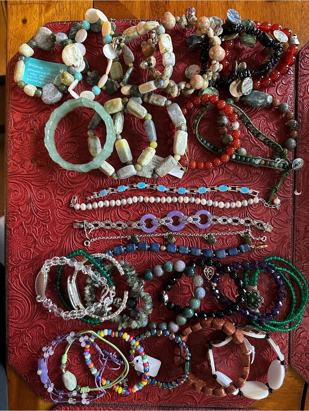 Beads and genuine Gemstones bracelet jewelry making kit